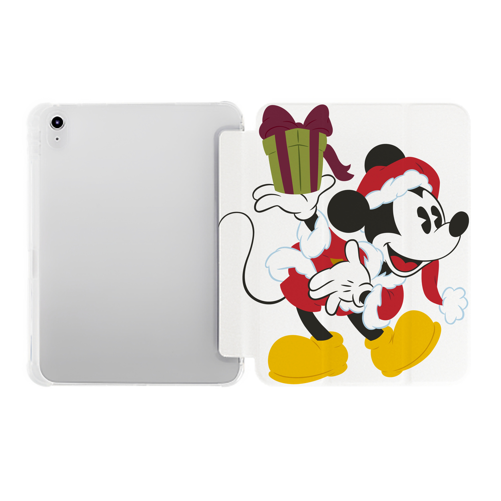 （画像用） ミッキーマウス Mickey Mouse IPad ケース ペン収納付き 三つ折りスタンド PUレザー×シリコン 対応機種9.5/10.5/10.9インチ